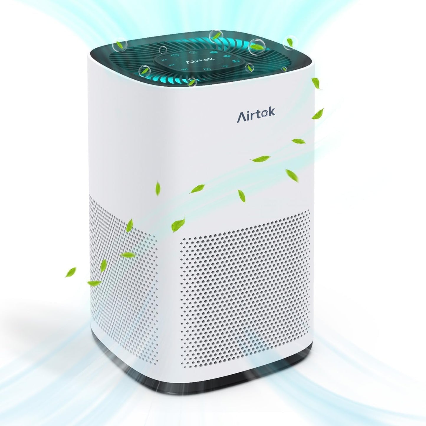 AIRTOK Purificador De Aire, Purificador De Aire Con Filtro Hepa 13 Área De Cobertura Máxima De 92M² (990 Ft²), Filtro HEPA Para Alergias, Humo, Caspa De Mascotas Y Olores, Con Luz Nocturna, AP1001